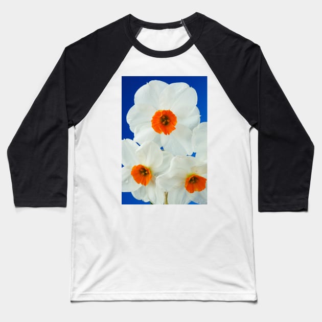 Narcissus  'Geranium'  AGM  Daffodil  Div. 8 Tazetta Baseball T-Shirt by chrisburrows